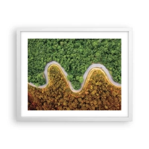 Plakat i hvid ramme - Grænser og gennembrud - 50x40 cm