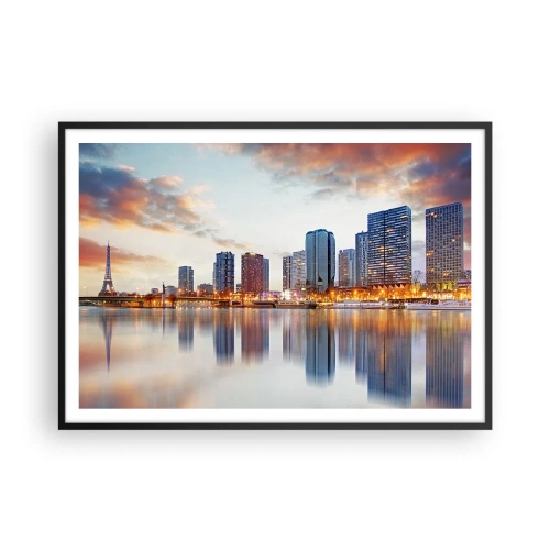 Plakat i sort ramme - Den monumentale ro i Paris - 100x70 cm