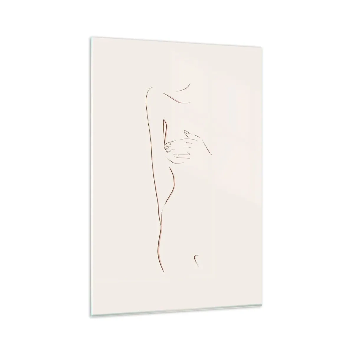 Billede på glas - Begærets form - 80x120 cm