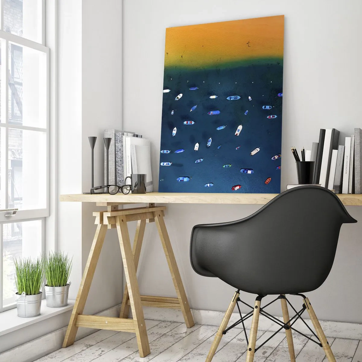 Billede på glas - En ferieleg - 50x70 cm