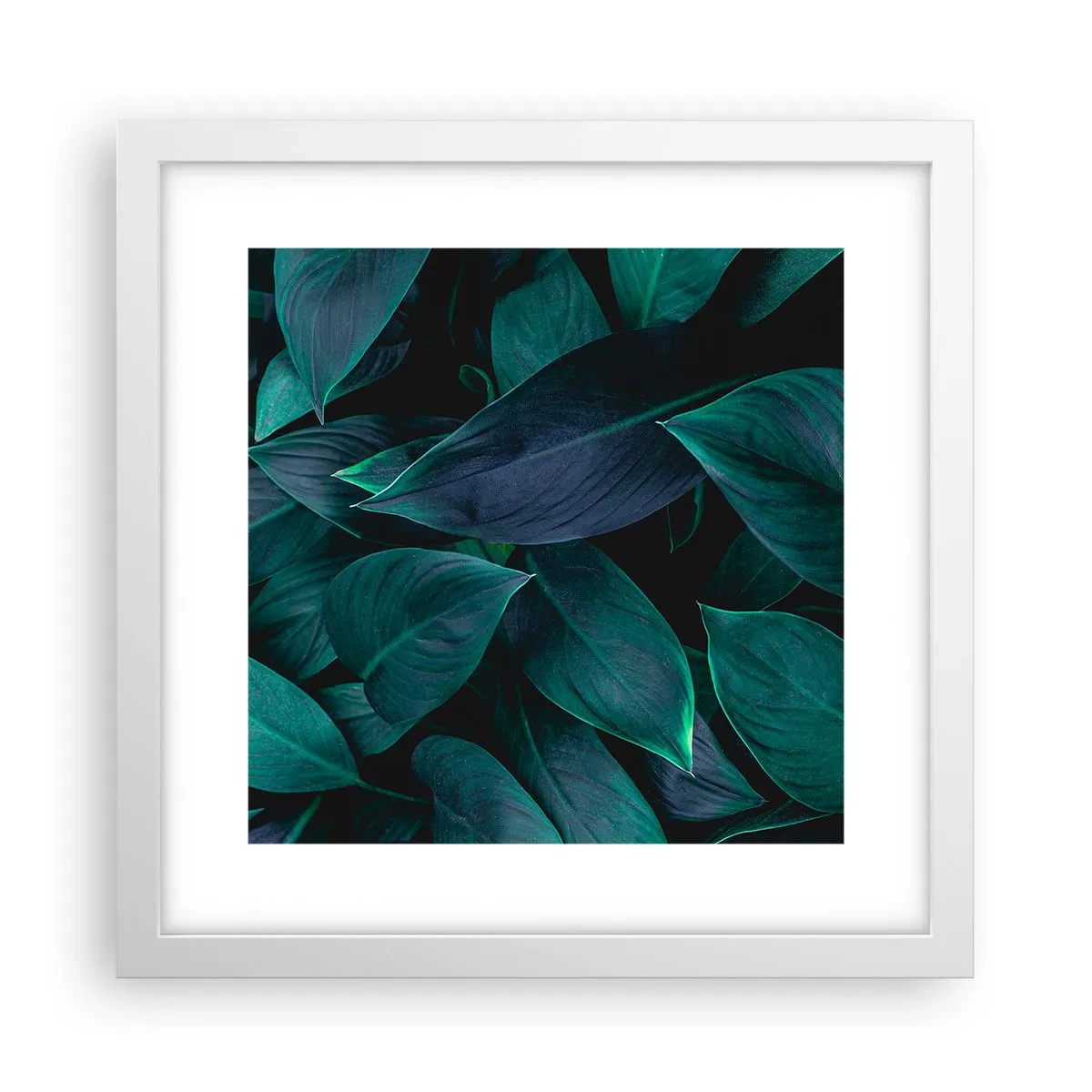 Plakat i hvid ramme - Grønt i sig selv - 30x30 cm