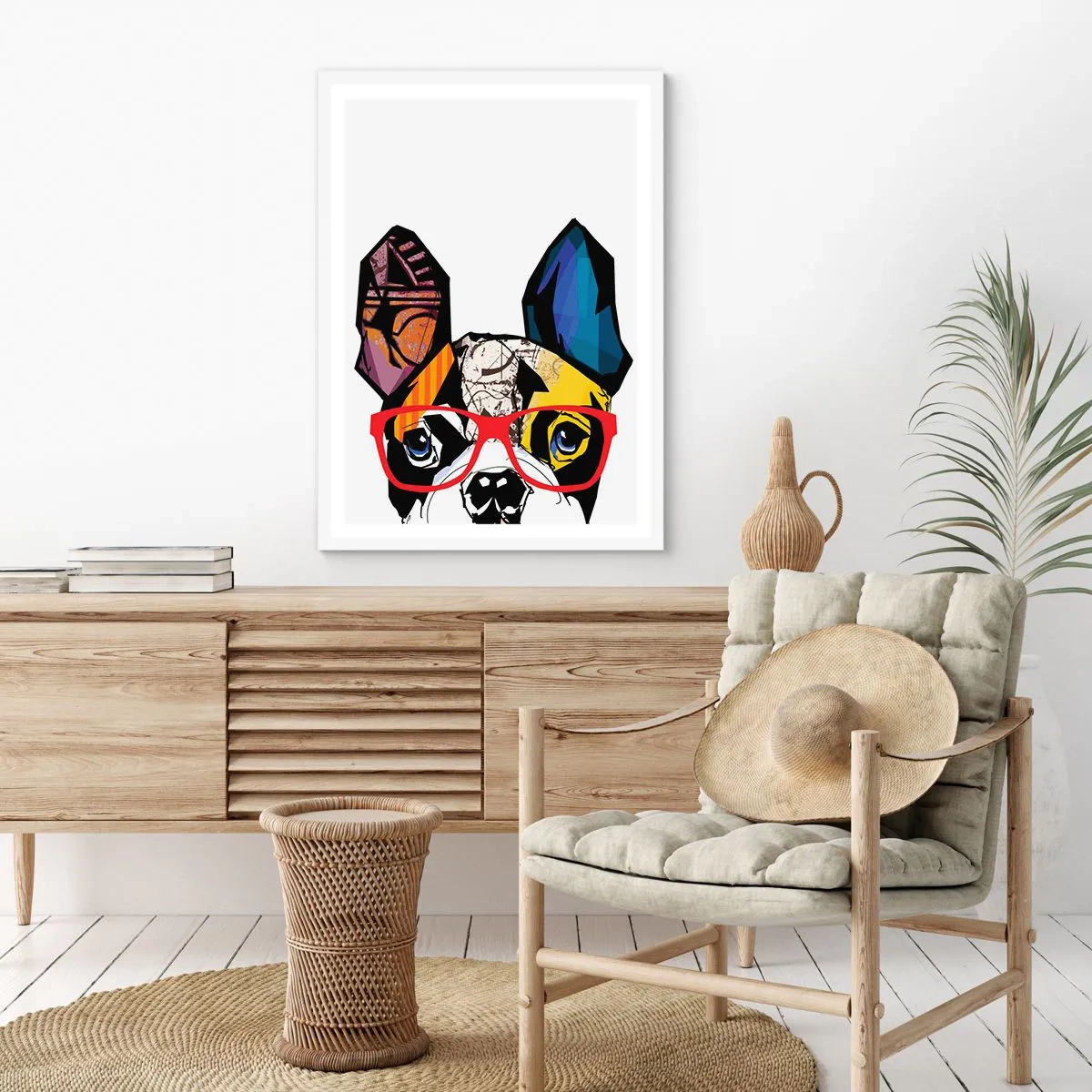 Plakat i hvid ramme - Intellektuel - 70x100 cm