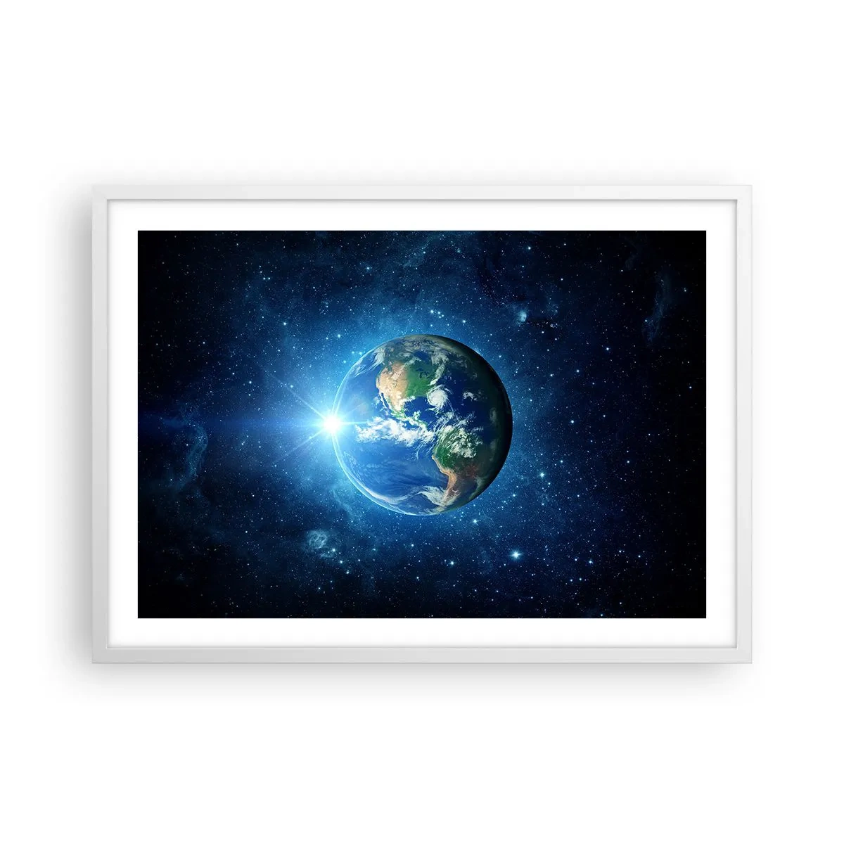 Plakat i hvid ramme - Vi er i himlen - 70x50 cm