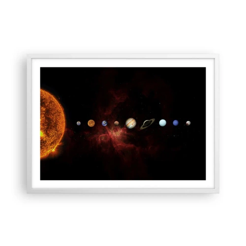 Plakat i hvid ramme - Vores nabolag - 70x50 cm