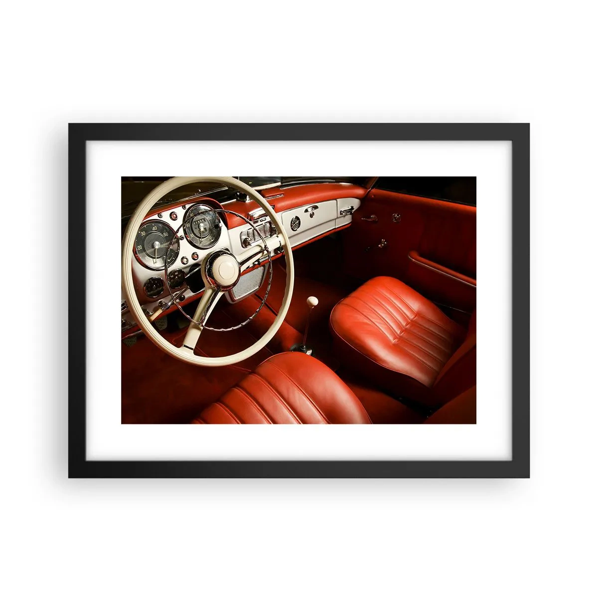 Plakat i sort ramme - Luksus i vintage stil - 40x30 cm