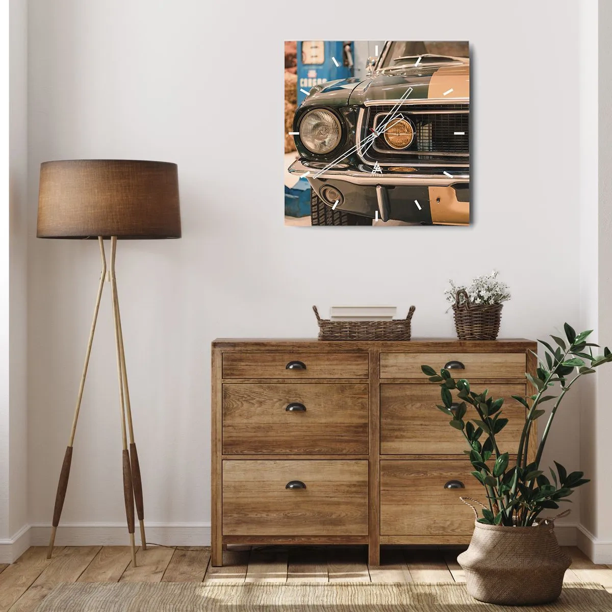 Vægur, Uret - Møde med en legende - 40x40 cm