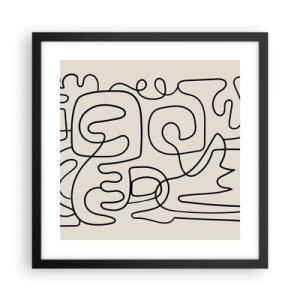 Plakat i sort ramme - På sporet - 40x40 cm