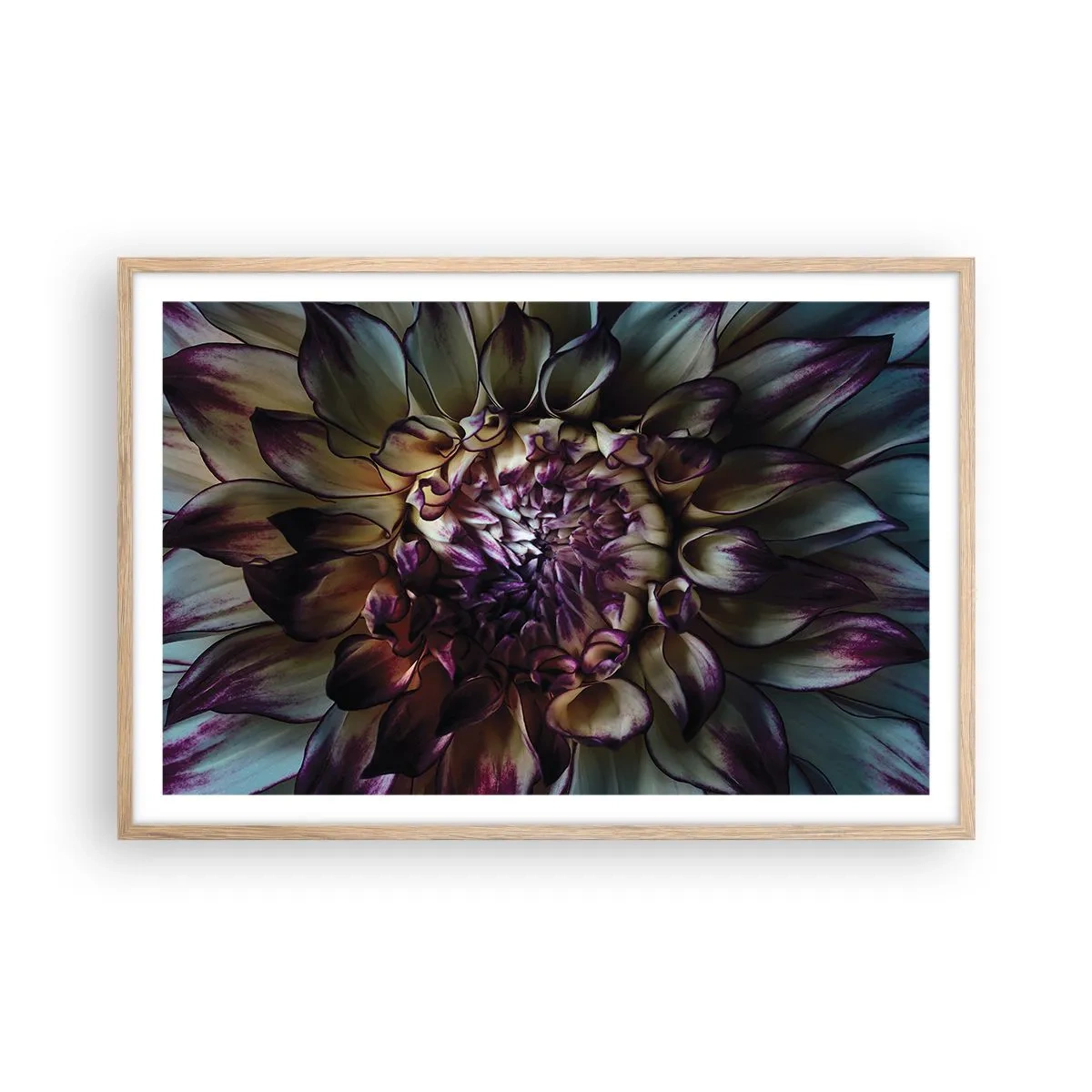 Plakat i ramme af lyst egetræ - Ungdommens blomstring - 91x61 cm