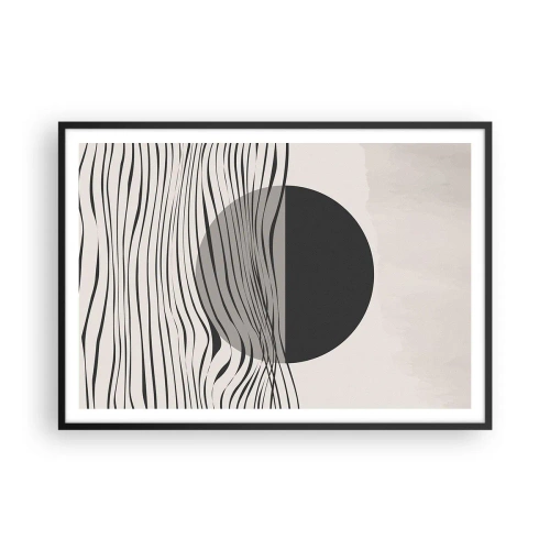 Plakat i sort ramme - Halvkomposition - 100x70 cm
