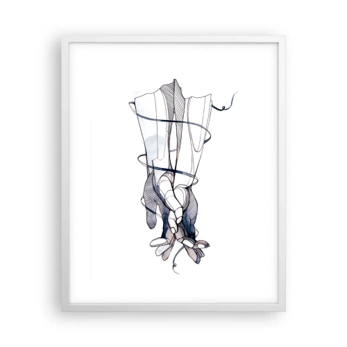 Plakat i hvid ramme - En undersøgelse af berøring - 40x50 cm