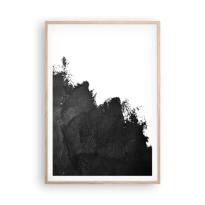 Plakat i ramme af lyst egetræ - Elementer: jord - 70x100 cm