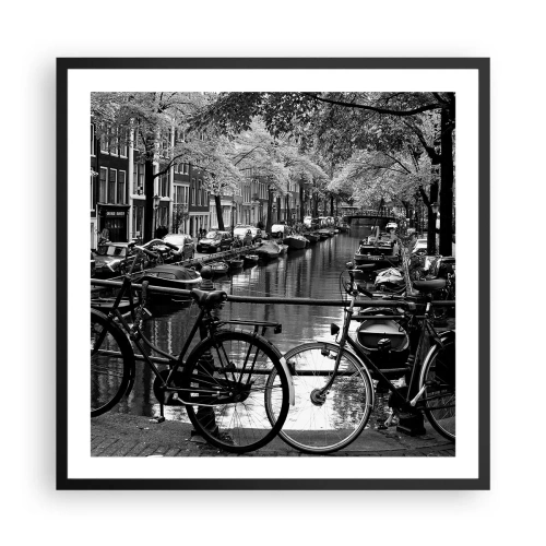 Plakat i sort ramme - En meget hollandsk udsigt - 60x60 cm