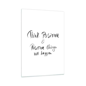 Billede på glas - Hvordan skal man leve? - 50x70 cm