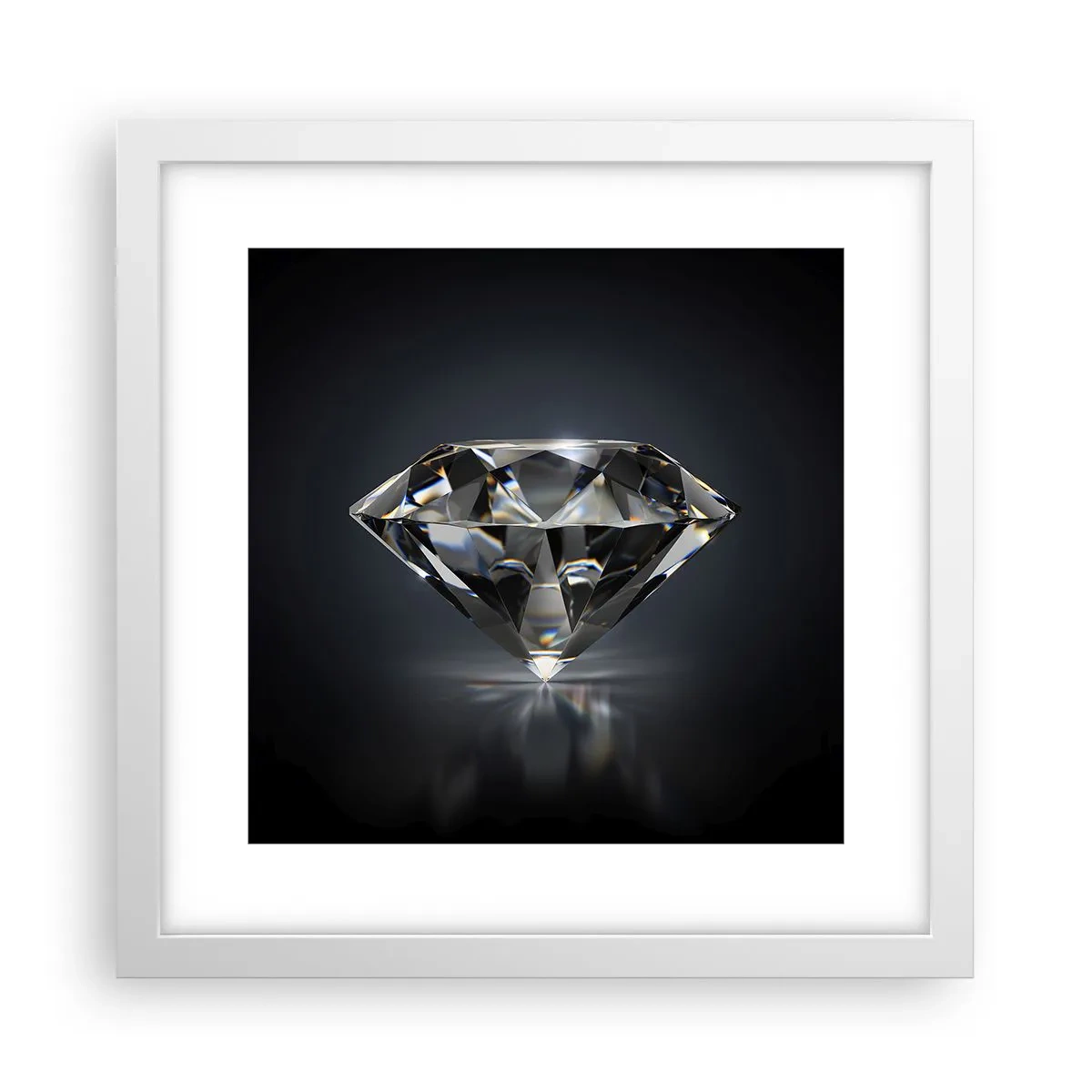 Plakat i hvid ramme - Bedste veninde - 30x30 cm