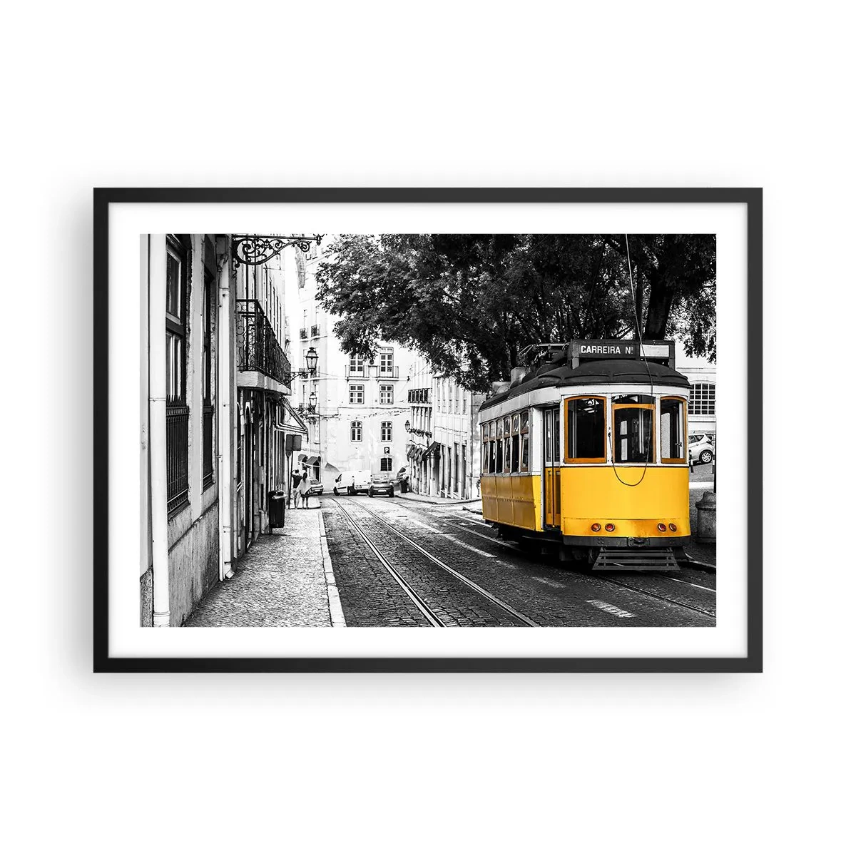 Plakat i sort ramme - Og en fado i baggrunden - 70x50 cm