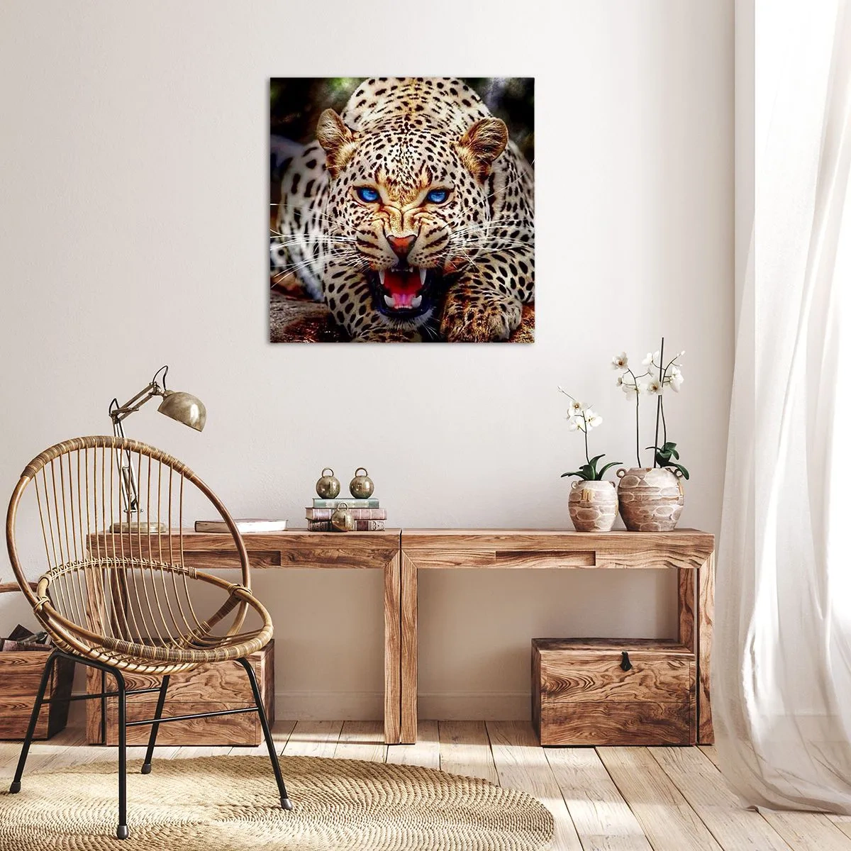 Lærredstryk - Billede på lærred - Vrede skader ikke skønhed - 40x40 cm