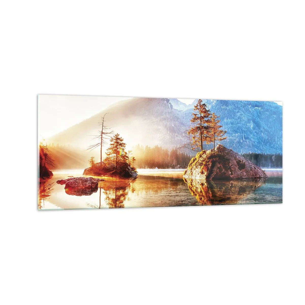 Billede på glas - Naturen i et nyt lys - 100x40 cm