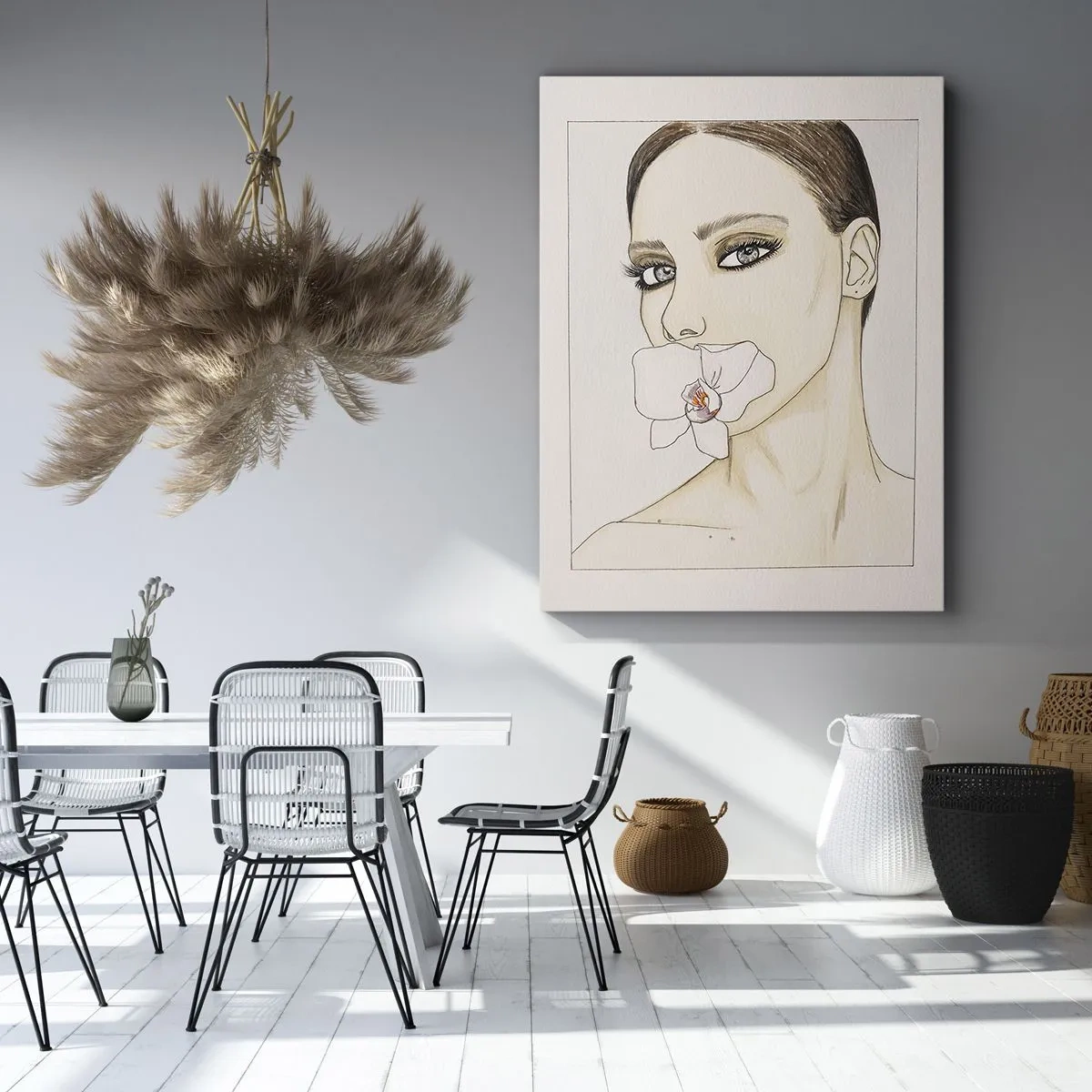 Lærredstryk - Billede på lærred - Et symbol på elegance og skønhed - 65x120 cm