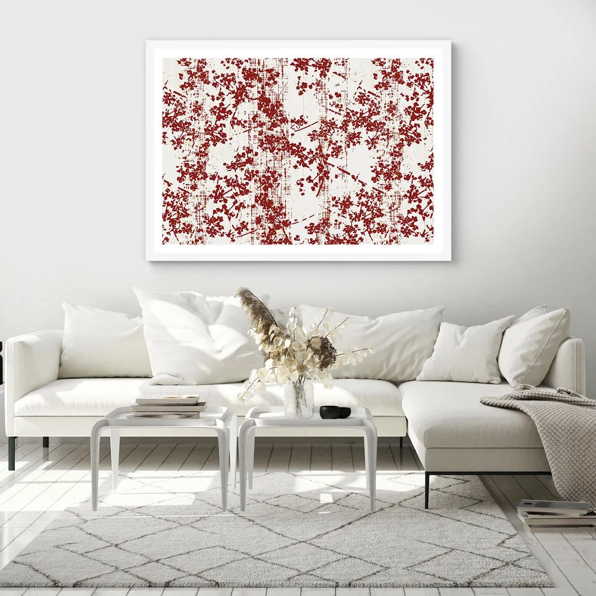 Plakat i hvid ramme - Som en gammel percale - 70x50 cm