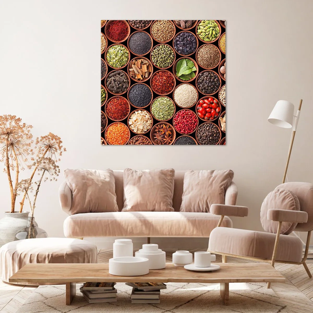 Lærredstryk - Billede på lærred - Alle verdens smage - 30x30 cm