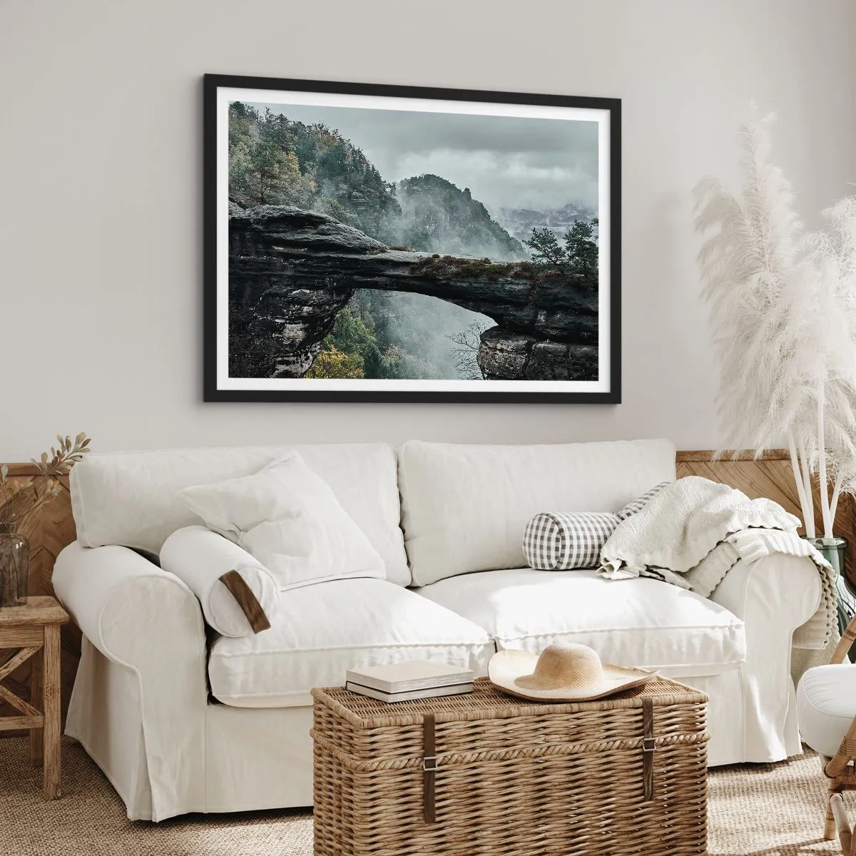 Plakat i sort ramme - Eventyret er ved at begynde - 50x40 cm