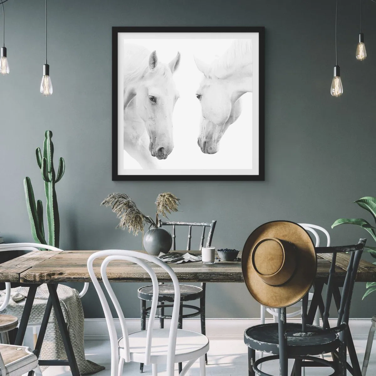 Plakat i sort ramme - Er dette venskab...? - 40x40 cm