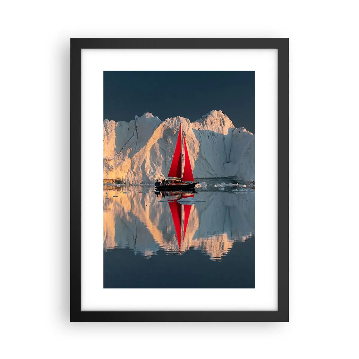 Plakat i sort ramme - På kanten af verden - 30x40 cm