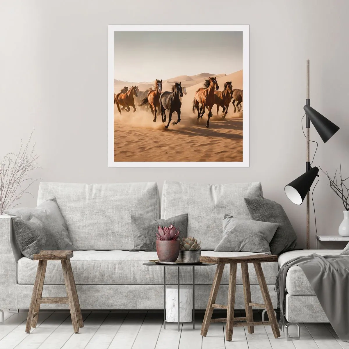 Plakat - Fri som vinden - 40x40 cm