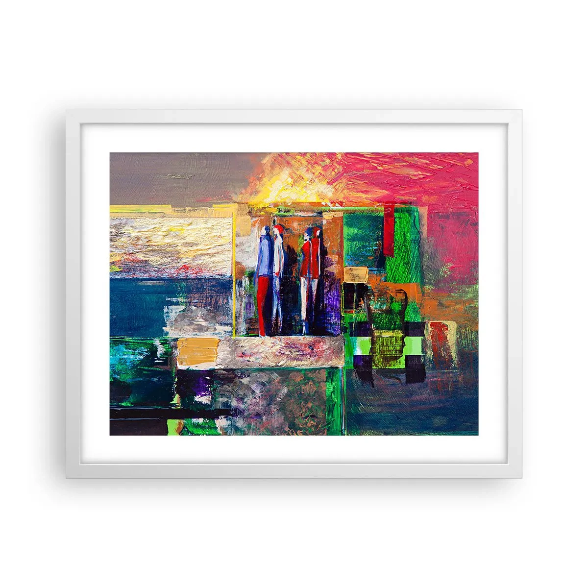 Plakat i hvid ramme - Forhold og følelser - 50x40 cm