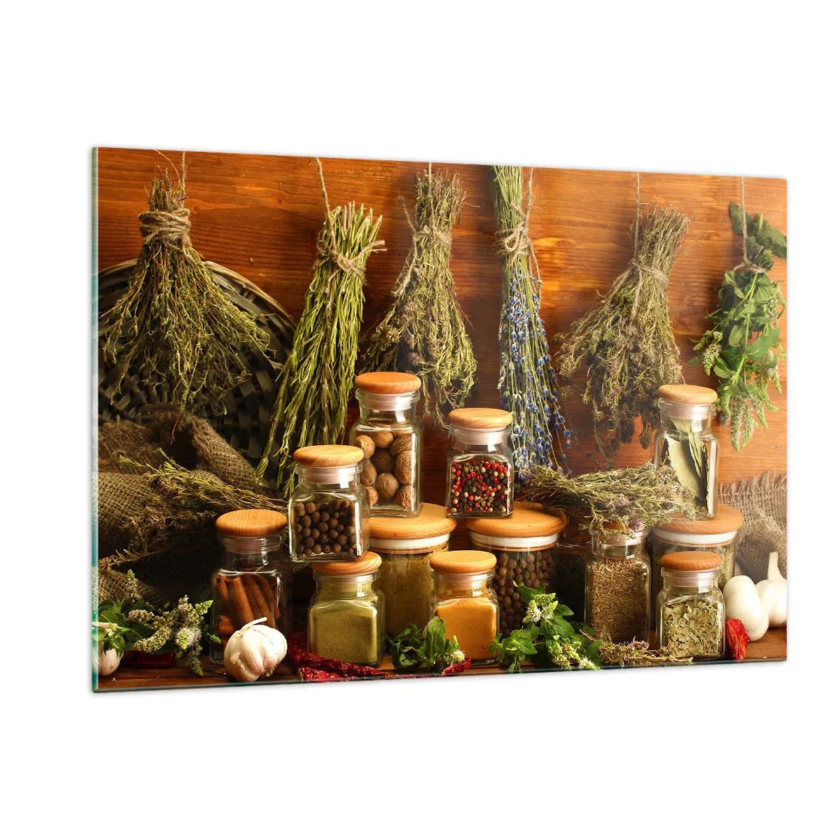 Billede på glas - Køkkenmagi - 120x80 cm