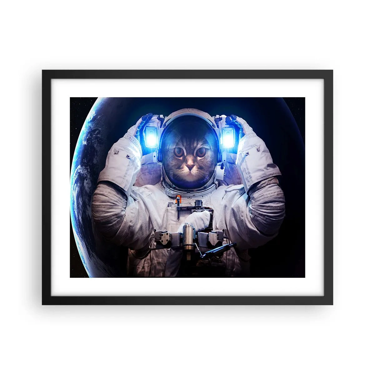 Plakat i sort ramme - Houston, I har et problem - 50x40 cm