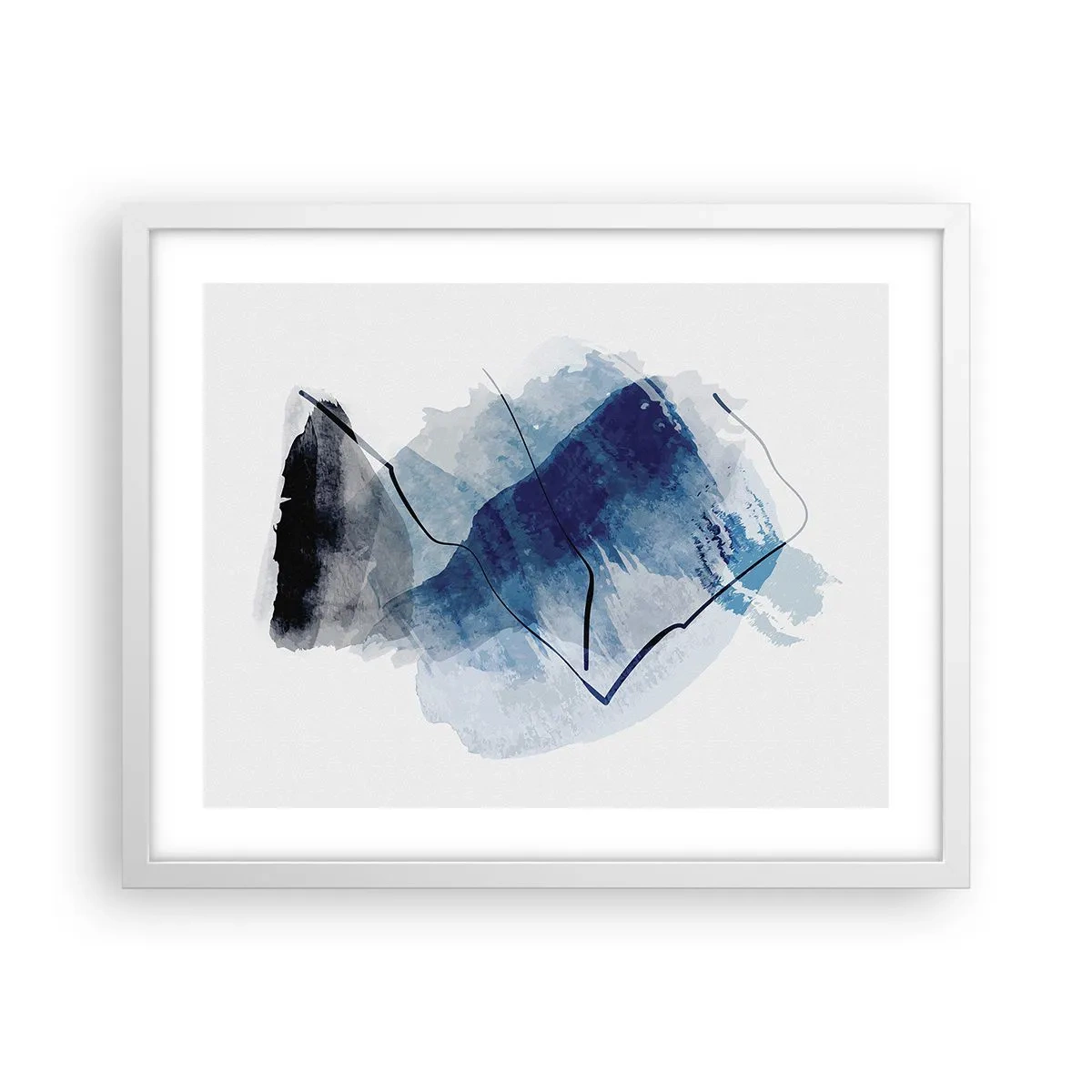 Plakat i hvid ramme - Isbjerg - 50x40 cm