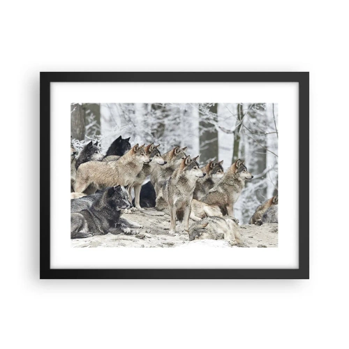 Plakat i sort ramme - Familie og venner - 40x30 cm