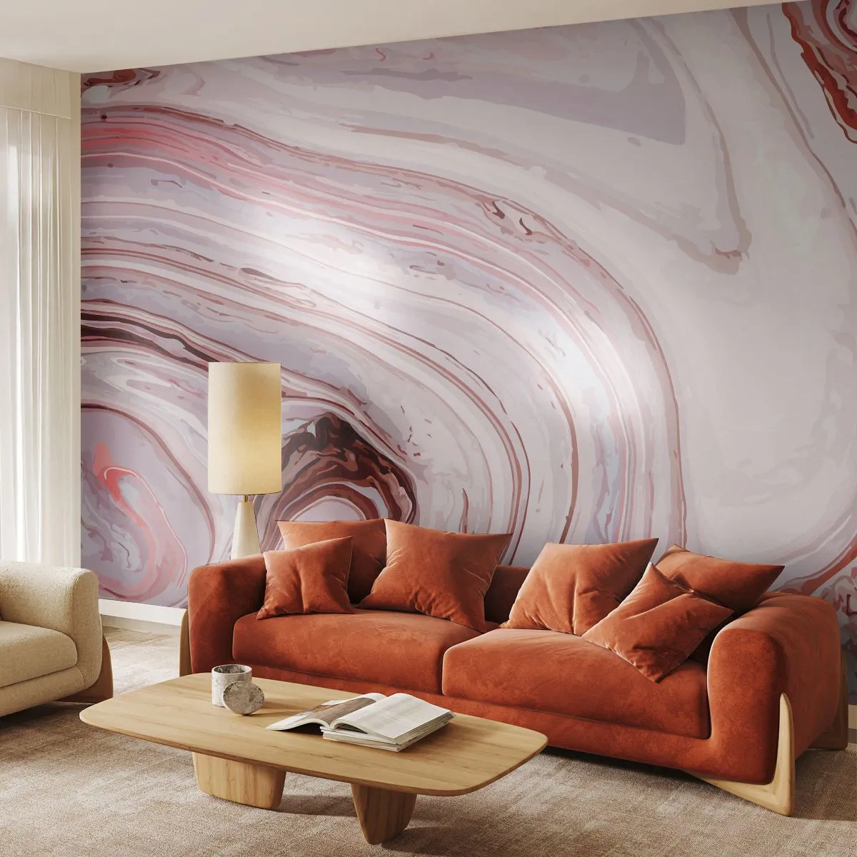 Fototapet Standard Eco - Lige frem og derefter til højre ned - Abstraktion, Stykke, Moderne mønster - 500x350 cm