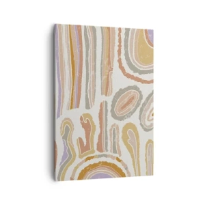 Lærredstryk - Billede på lærred - Farverige tværsnit - 50x70 cm