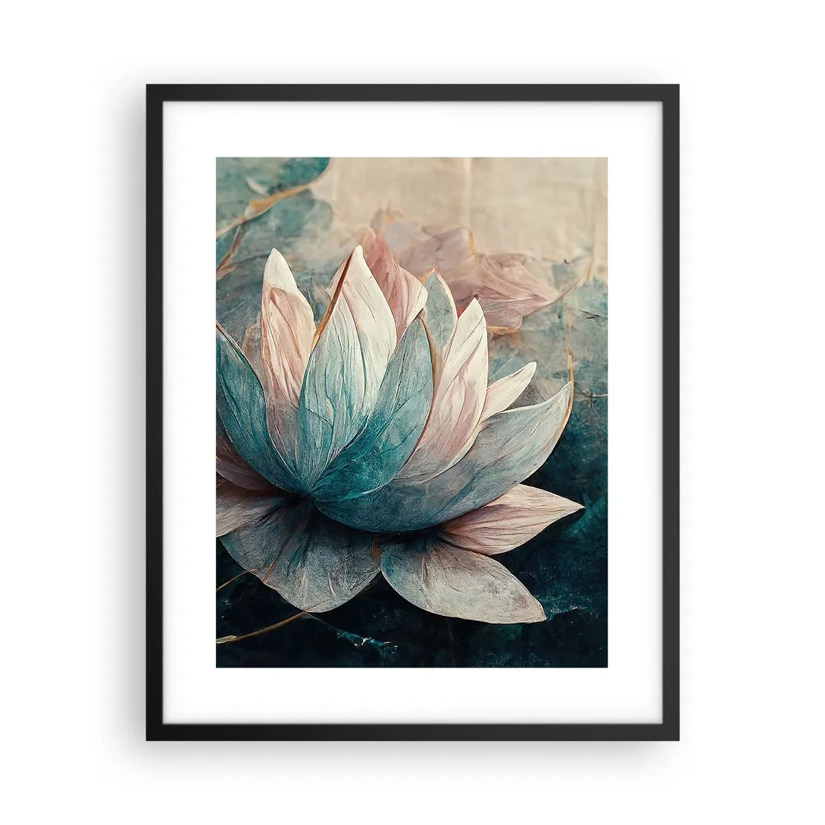 Plakat i sort ramme - Søens stjerner - 40x50 cm