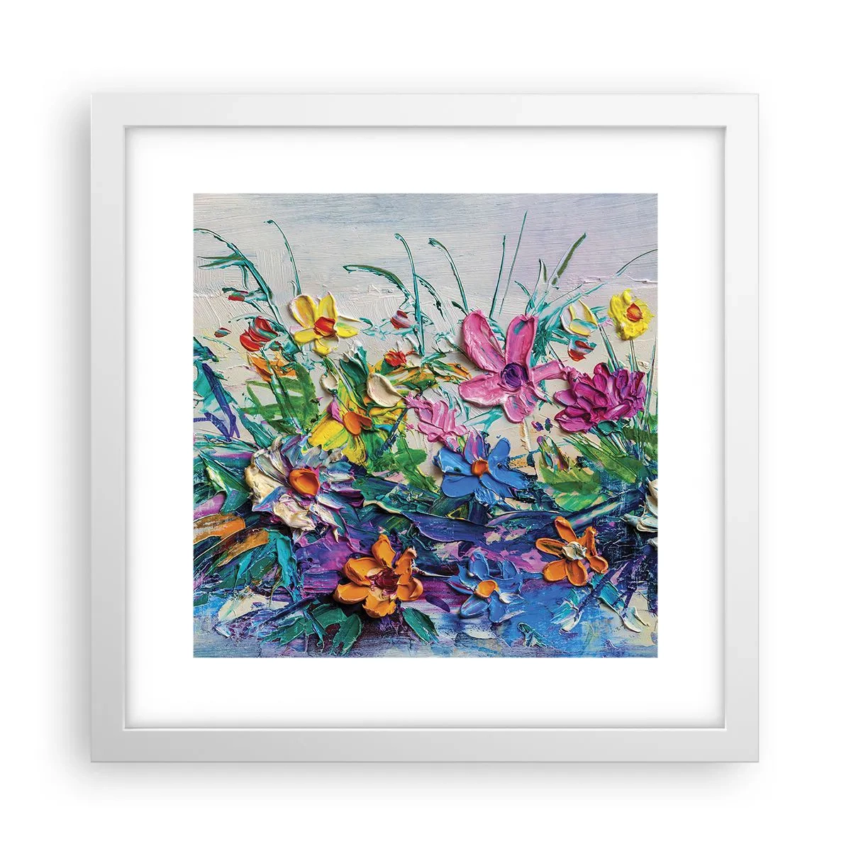 Plakat i hvid ramme - Overhovedet ikke et stilleben - 30x30 cm