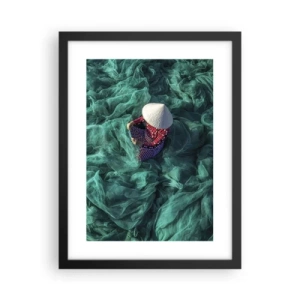 Plakat i sort ramme - I et hav af lys - 30x40 cm