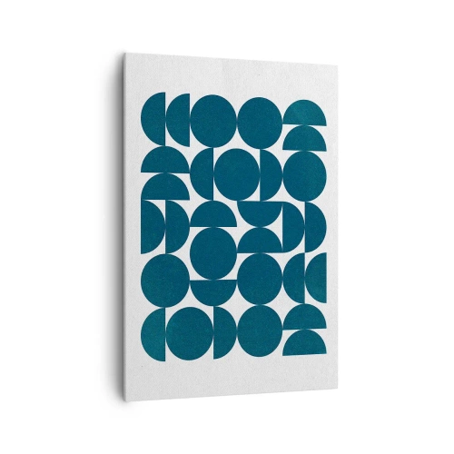 Lærredstryk - Billede på lærred - Cirkler og halvcirkler - 70x100 cm