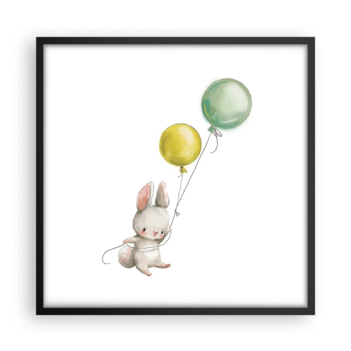 Plakat i sort ramme - Jeg vil også anbefale den! - 50x50 cm