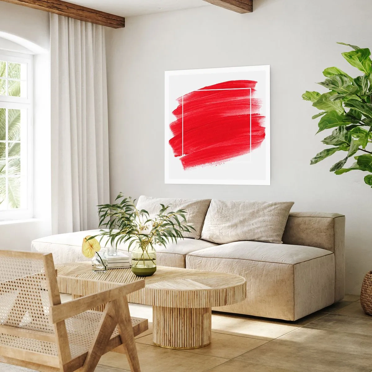 Plakat - Uden for rammen - 60x60 cm