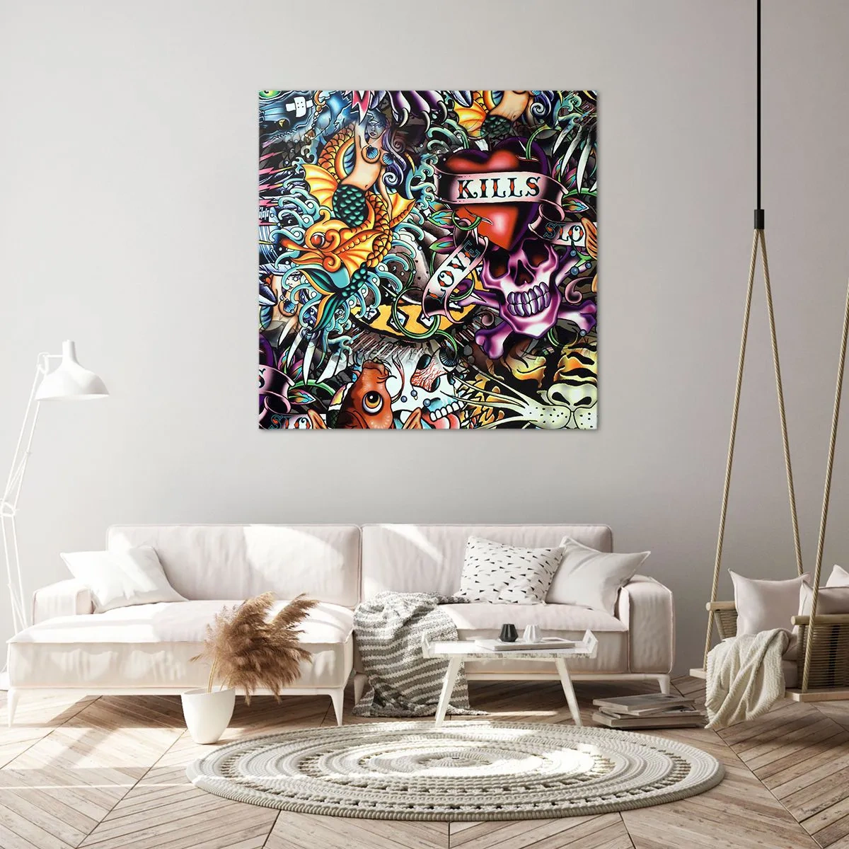 Lærredstryk - Billede på lærred - En tatovørers drøm - 40x40 cm