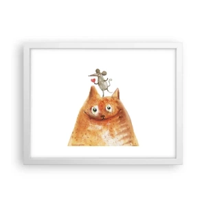 Plakat i hvid ramme - Kærlighedens paradokser - 40x30 cm