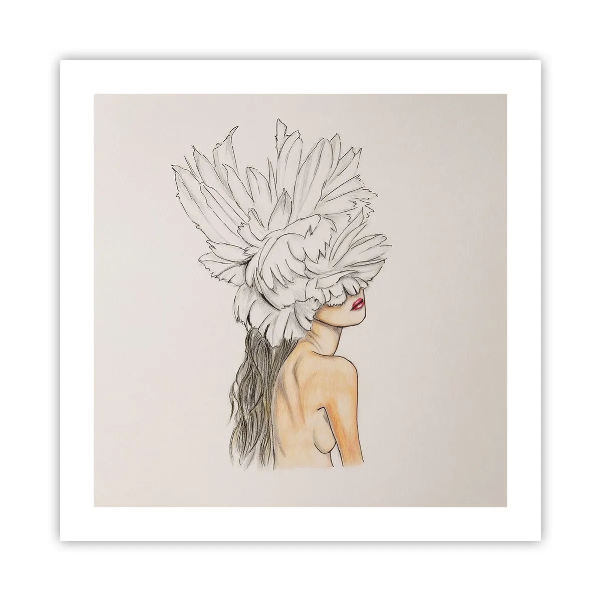Plakat - Skønhed kronet - 50x50 cm