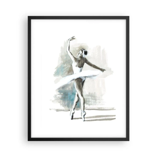 Plakat i sort ramme - Fortryllet til en svane - 40x50 cm