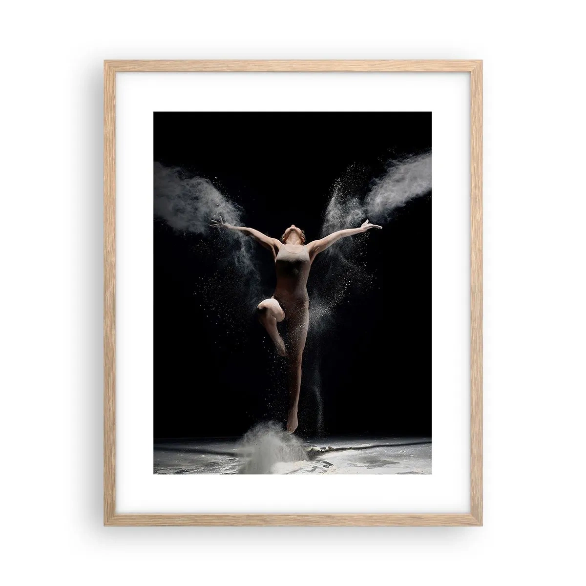 Plakat i ramme af lyst egetræ - Elfer findes - 40x50 cm