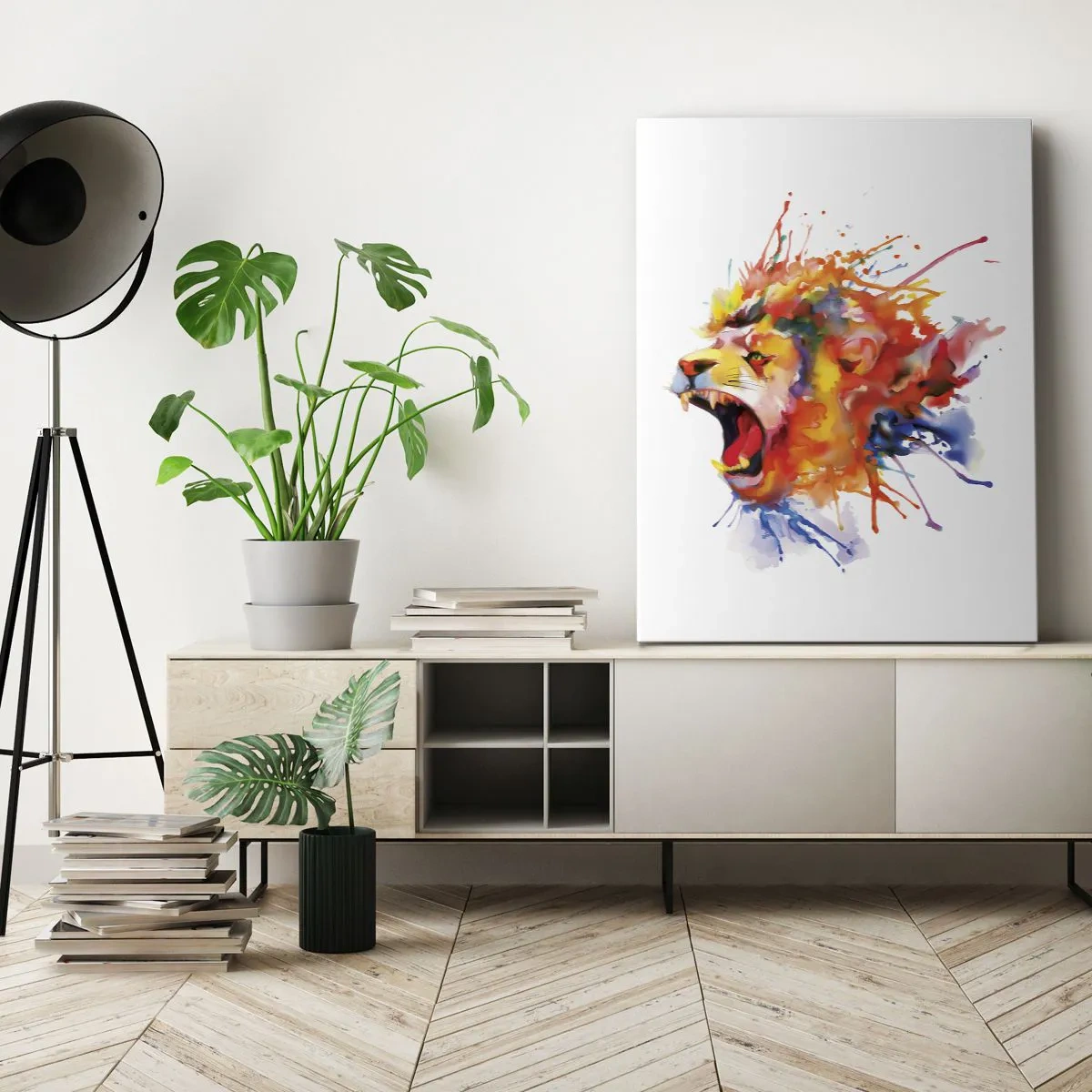 Lærredstryk - Billede på lærred - Eksplodere med vrede  - 50x70 cm