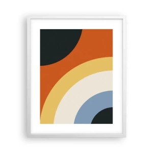 Plakat i hvid ramme - Over for hinanden - 40x50 cm