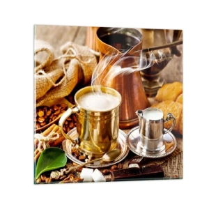 Billede på glas - Hav en dejlig dag! - 40x40 cm