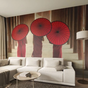 Fototapet Premium Canvas - På vej til det rene land - Asien, Burma, Kvinder - 350x256 cm